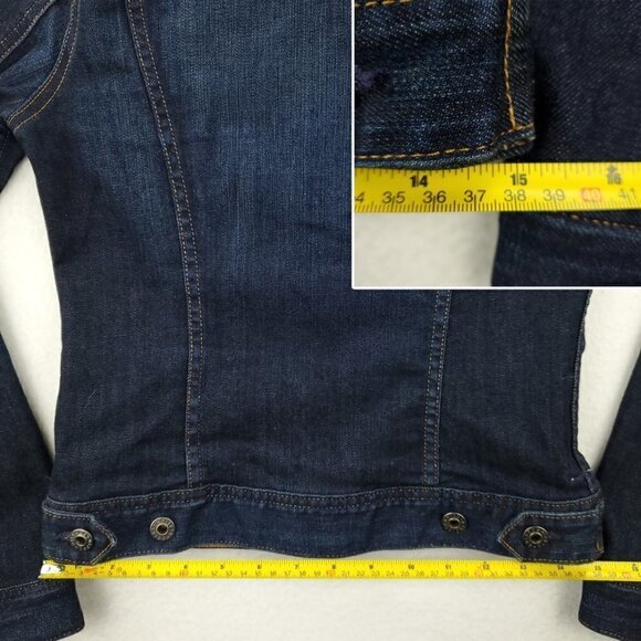 AG Adriano Goldschmied Robyn Denim Jean Trucker Style Jacket Stretch Women's XS - Picture 10 of 14